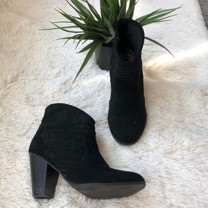 Black Suede booties size 7